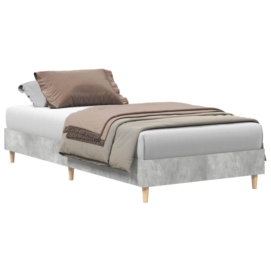 Vidaxl bedframe zonder matras 100x200 cm spaanplaat betongrijs