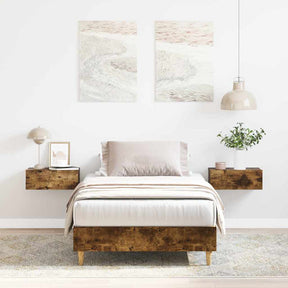 Vidaxl bedframe zonder matras 100x200 cm spaanplaat gerookt eiken