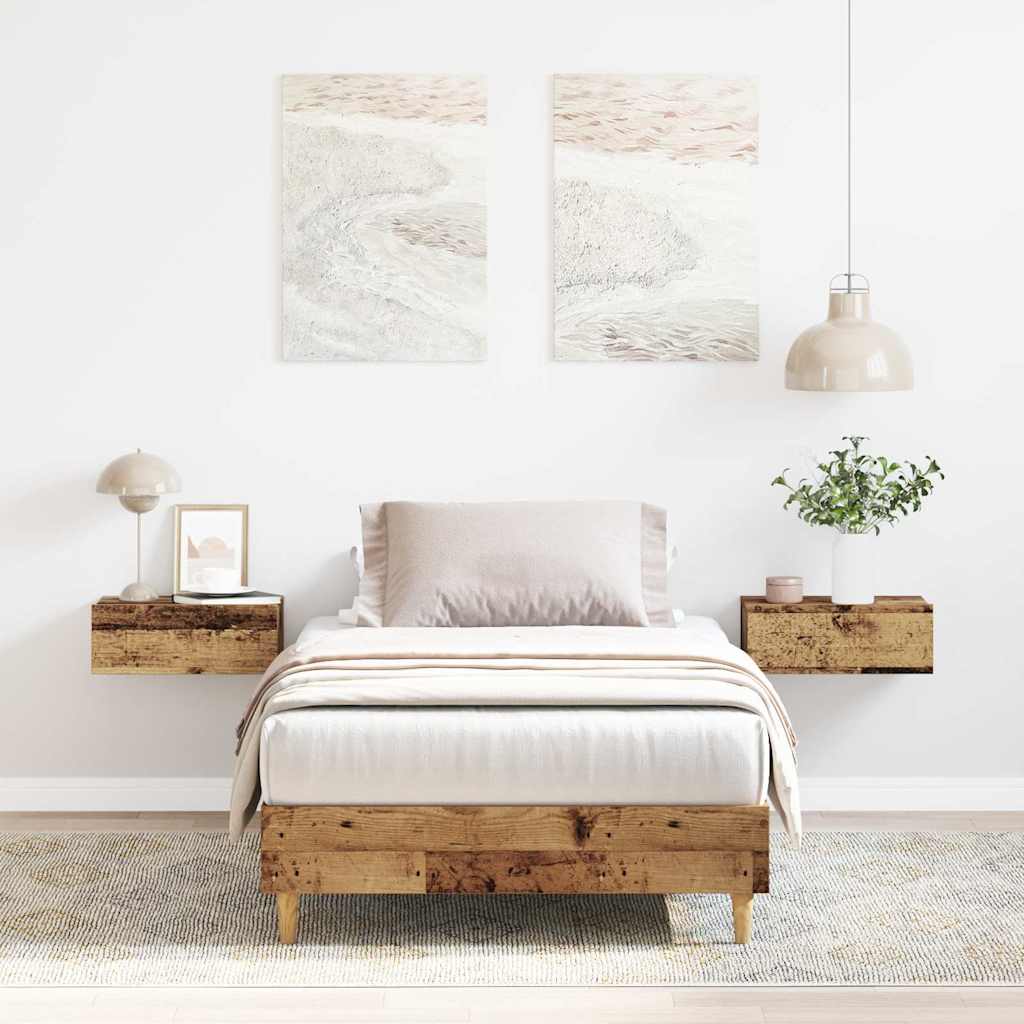 Vidaxl bedframe zonder matras 100x200 cm spaanplaat bewerkt hout