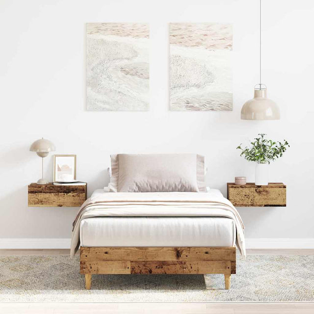 Vidaxl bedframe zonder matras 100x200 cm spaanplaat bewerkt hout