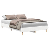 Vidaxl bedframe zonder matras 135x190 cm spaanplaat wit