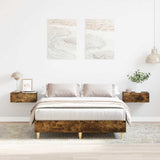 Vidaxl bedframe zonder matras spaanplaat gerookt eiken