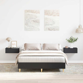 Vidaxl bedframe zonder matras 120x190 cm spaanplaat zwart
