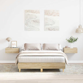 Vidaxl bedframe zonder matras 120x190cm spaanplaat sonoma eikenkleurig