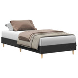 Vidaxl bedframe zonder matras 75x190 cm spaanplaat zwart