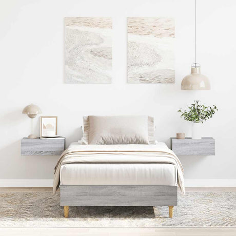 Vidaxl bedframe zonder matras 75x190 cm spaanplaat grijs sonoma