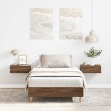 Vidaxl bedframe zonder matras 75x190 cm spaanplaat bruin eikenkleurig