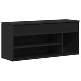 Vidaxl schoenenbank 102x30,5x45 cm bewerkt hout zwart