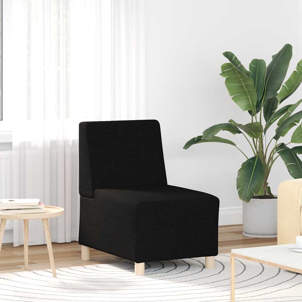 Vidaxl modulaire bank zonder armleuningen zwart 55 cm stof