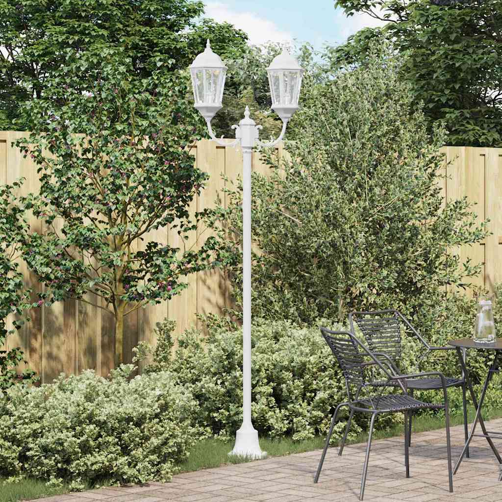 Vidaxl tuinverlichting wit 68 x 20 x 235 cm aluminium en glas