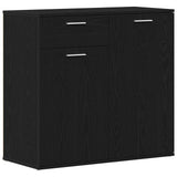 Vidaxl dressoir 80x36x75 cm bewerkt hout zwart eikenkleurig