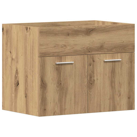 Vidaxl wastafelkast 60x38,5x46 cm bewerkt hout artisanaal eikenkleur