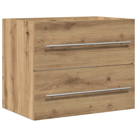 Vidaxl wastafelkast 60x38,5x48 cm spaanplaat ambachtelijk eikenkleurig