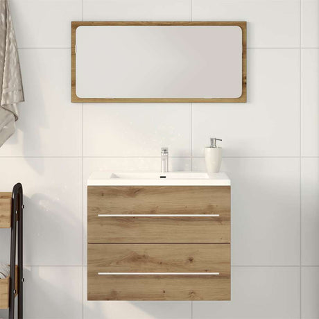 Vidaxl wastafelkast 60x38,5x48 cm spaanplaat ambachtelijk eikenkleurig