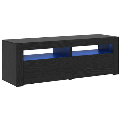 Vidaxl tv-meubel met led 120x35x40 cm bewerkt hout zwart eiken