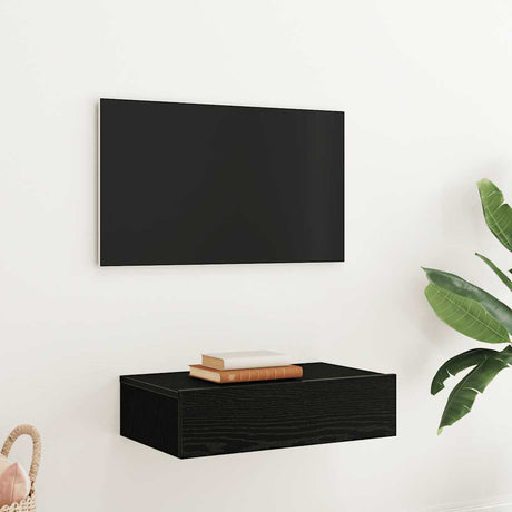 Vidaxl tv-meubel met led-verlichting 60x35x15,5 cm zwart eikenkleurig