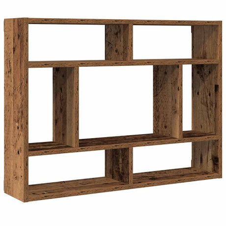 Vidaxl wandschap 75x16x55 cm bewerkt hout oud houtkleurig