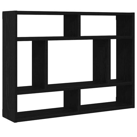 Vidaxl wandplank zwart eiken 75x16x55 cm bewerkt hout