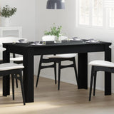 Vidaxl eettafel zwart eiken 140 x 74,5 x 76 cm bewerkt hout