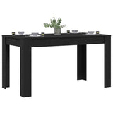 Vidaxl eettafel zwart eiken 140 x 74,5 x 76 cm bewerkt hout