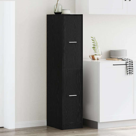 Vidaxl apothekerskast zwart eiken 30x41x144,5 cm bewerkt hout