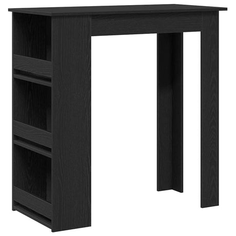 Vidaxl bartafel met opbergrek 102x50x103,5 cm zwart eikenkleurig