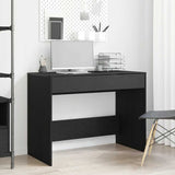 Vidaxl bureau 101x50x76,5 cm spaanplaat zwart eikenkleurig