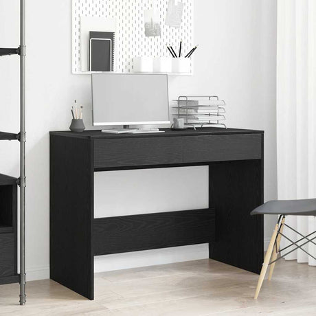 Vidaxl bureau 101x50x76,5 cm spaanplaat zwart eikenkleurig