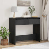 Vidaxl wandtafel 89x41x76,5 cm spaanplaat zwart eikenkleurig