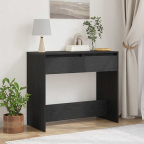 Vidaxl wandtafel 89x41x76,5 cm spaanplaat zwart eikenkleurig