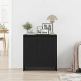 Vidaxl dressoir zwart eiken 70x41x75 cm bewerkt hout