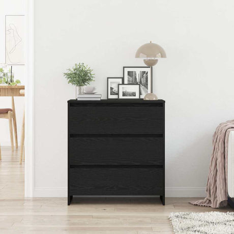 Vidaxl dressoir 70x41x75 cm bewerkt hout zwart eikenkleur