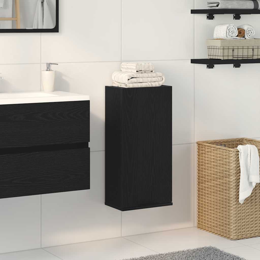 Vidaxl wandkast zwart eiken 32x20x67 cm bewerkt hout