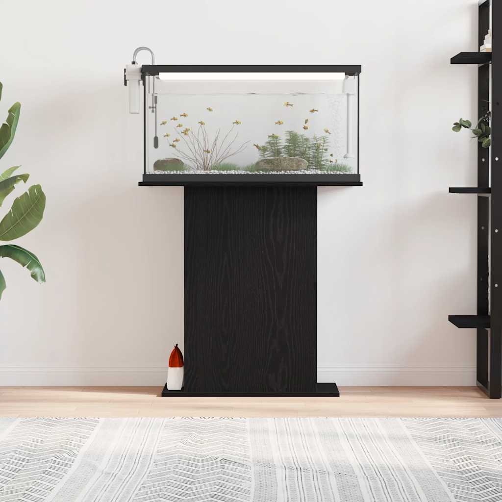 Vidaxl aquariumstandaard zwart eiken 75x36x72,5 cm bewerkt hout
