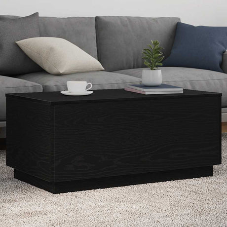 Vidaxl salontafel met led-verlichting 90x50x40 cm zwart eiken