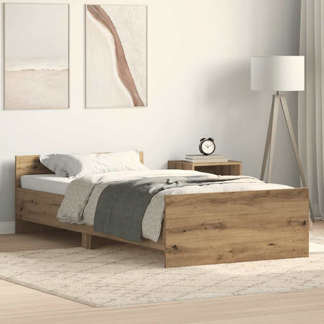 Vidaxl bedframe zonder matras 75x190 cm spaanplaat ambachtelijk