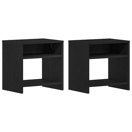 Vidaxl nachtkastjes 2 st 40x30x40 cm spaanplaat zwart eikenkleurig