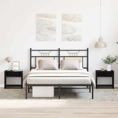 Vidaxl nachtkastjes 2 st 40x30x40 cm spaanplaat zwart eikenkleurig