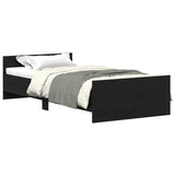 Vidaxl bedframe zonder matras 90x200 cm spaanplaat zwart eikenkleurig
