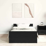 Vidaxl bedframe zonder matras 90x200 cm spaanplaat zwart eikenkleurig