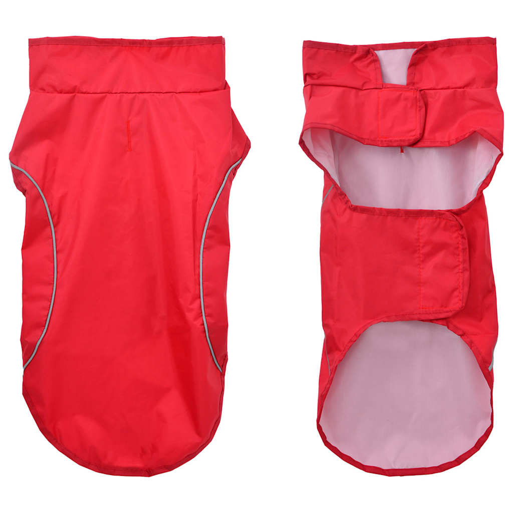 Vidaxl hondenregenjas met reflecterende strips polyester rood xs