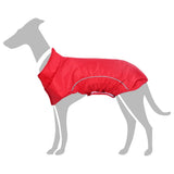 Vidaxl hondenregenjas met reflecterende strips polyester rood m