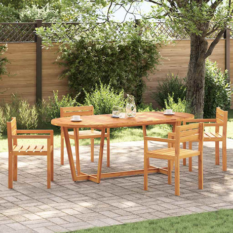 Vidaxl tuintafel ovaal 200x90x75 cm massief acaciahout