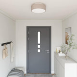 Vidaxl plafonnière met schijnwerpers taupe 38 x 38 x 13,5 cm stof