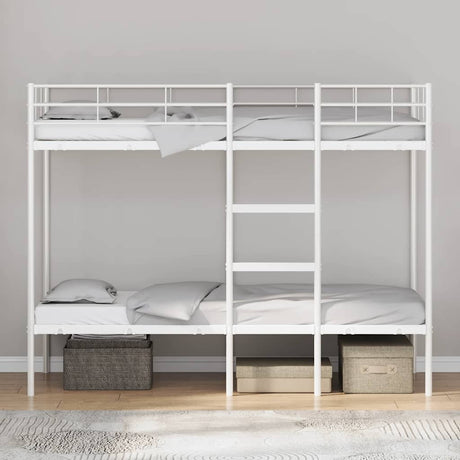 Vidaxl stapelbed zonder matras 75x190 cm staal wit