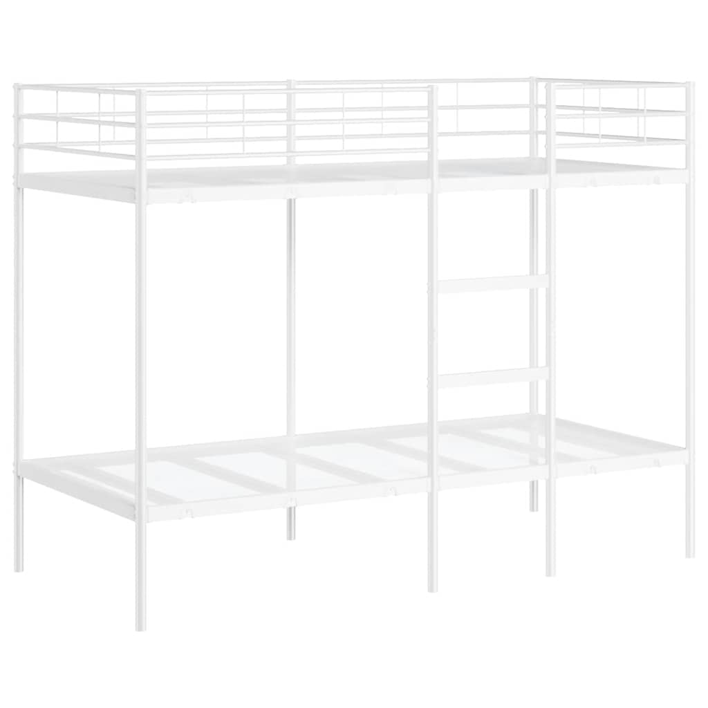 Vidaxl stapelbed zonder matras 90x190 cm staal wit