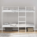 Vidaxl stapelbed zonder matras 90x190 cm staal wit