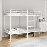 Vidaxl stapelbed zonder matras 90x190 cm staal wit