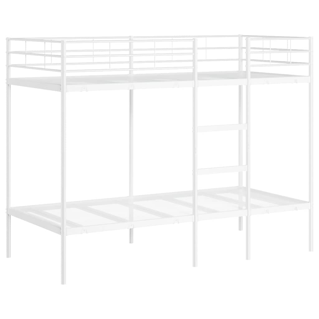 Vidaxl stapelbed zonder matras 90x200 cm staal wit