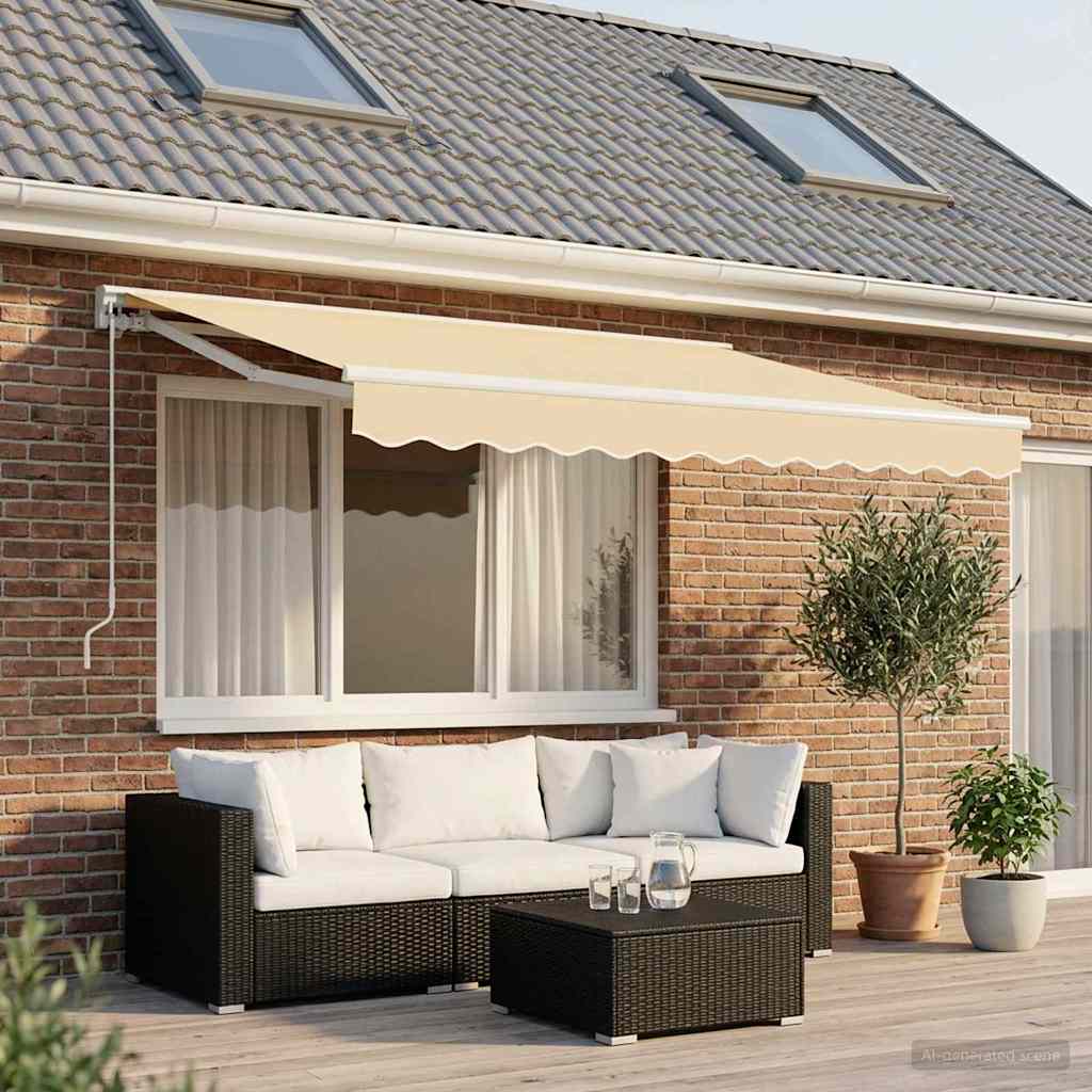 Vidaxl vervangingsdoek voor zonnescherm crème 235 x 195 cm polyester